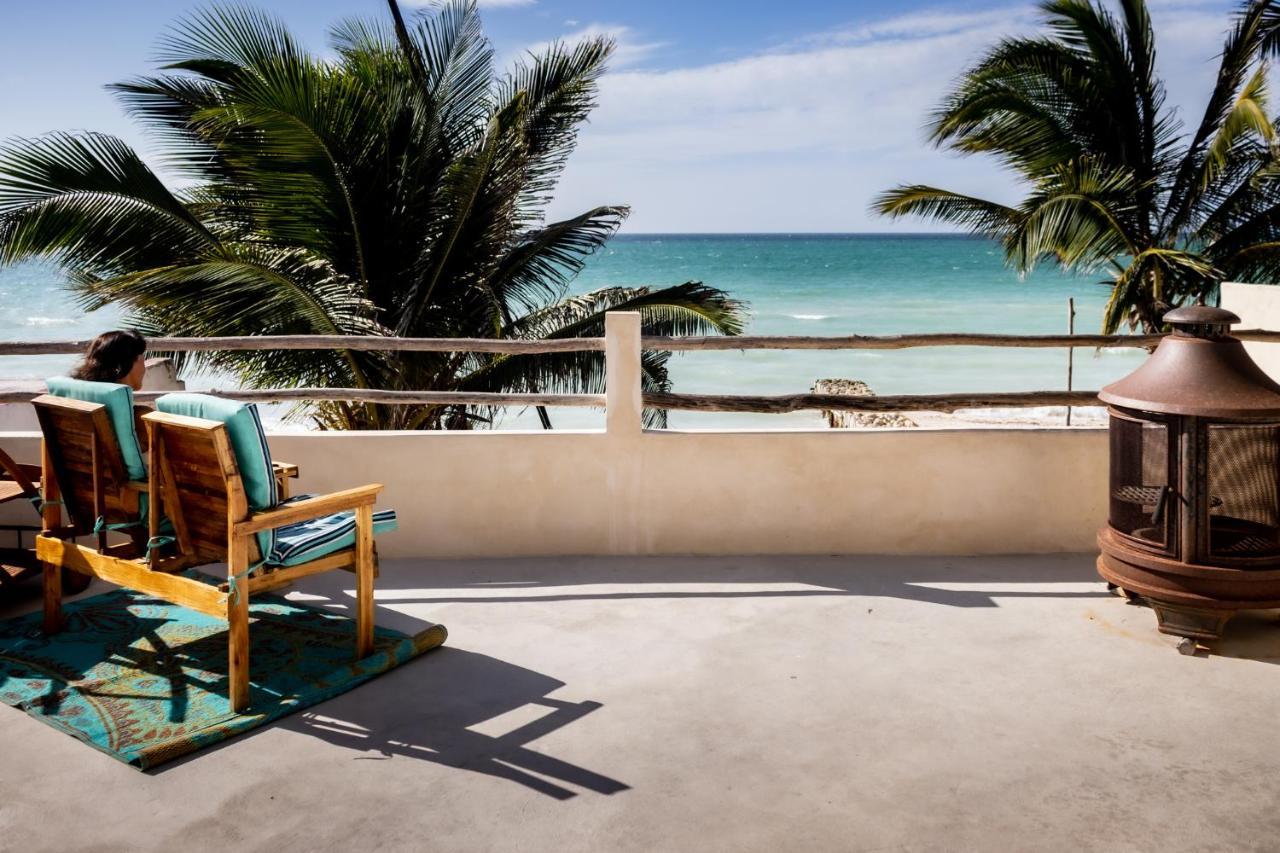 Oceanfront Casita Coral Lägenhet Chelem Exteriör bild